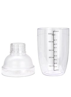 MIBRU Coffee Transparent Shaker 530ml with Built In Strainer Drink Mixer with Scale Thickened Hand Shaker Cup Professional Mixing Tool  - Image 3