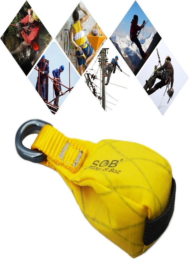 SOB Throw Weight Bag, Durable Climbing Rope Bag for Arborists, Tree Throw Bag for Rock Spelunking (Yellow-250) - Image 2