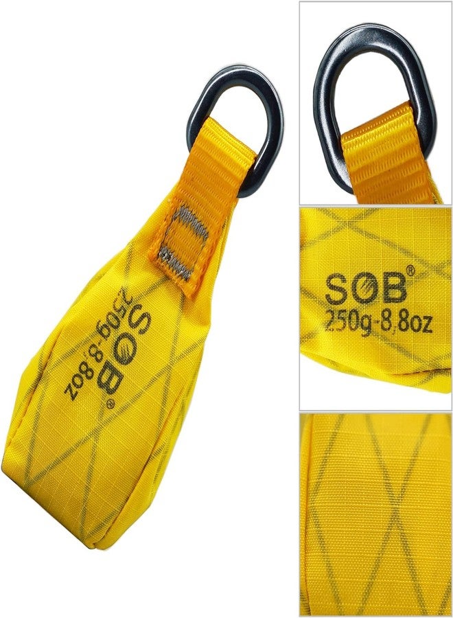 SOB Throw Weight Bag, Durable Climbing Rope Bag for Arborists, Tree Throw Bag for Rock Spelunking (Yellow-250) - Image 3