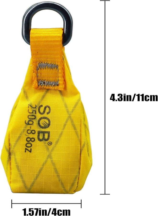 SOB Throw Weight Bag, Durable Climbing Rope Bag for Arborists, Tree Throw Bag for Rock Spelunking (Yellow-250) - Image 4