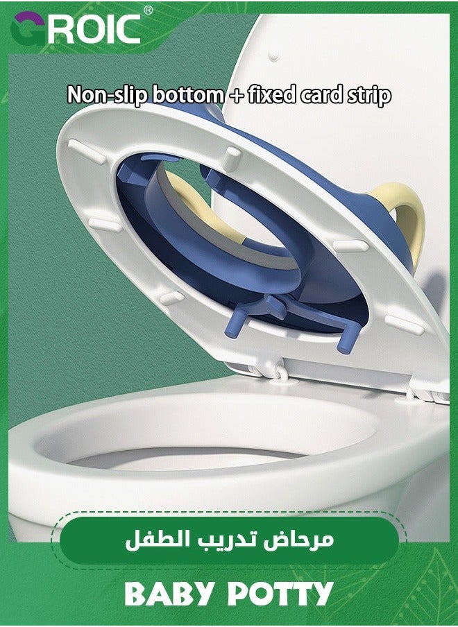 GROIC Potty Training Toilet Seat for Boys and Girls with Handles & Detachable Soft Cushion, Kids Travel Anti-Slip Design Splash Guard  - Image 5