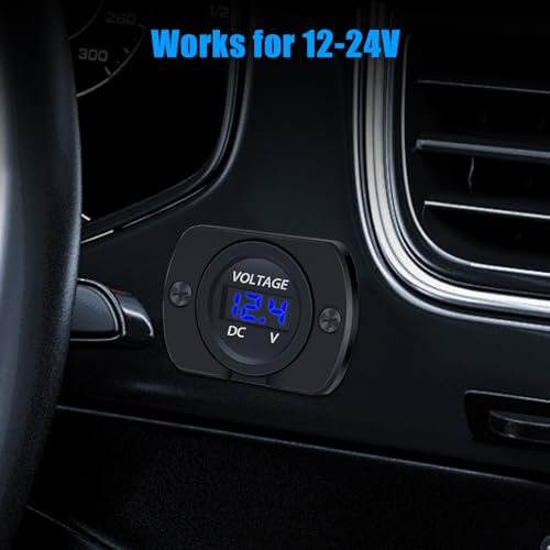 Linkstyle DC Volt Meter 12V, Battery Voltage Gauge 12V, Digital Voltage Meter 12 Volt, Waterproof LED Voltmeter Gauge, Panel Mount Voltmeter for Car Boat Marine Motorcycle Truck RV ATV UTV - Image 5