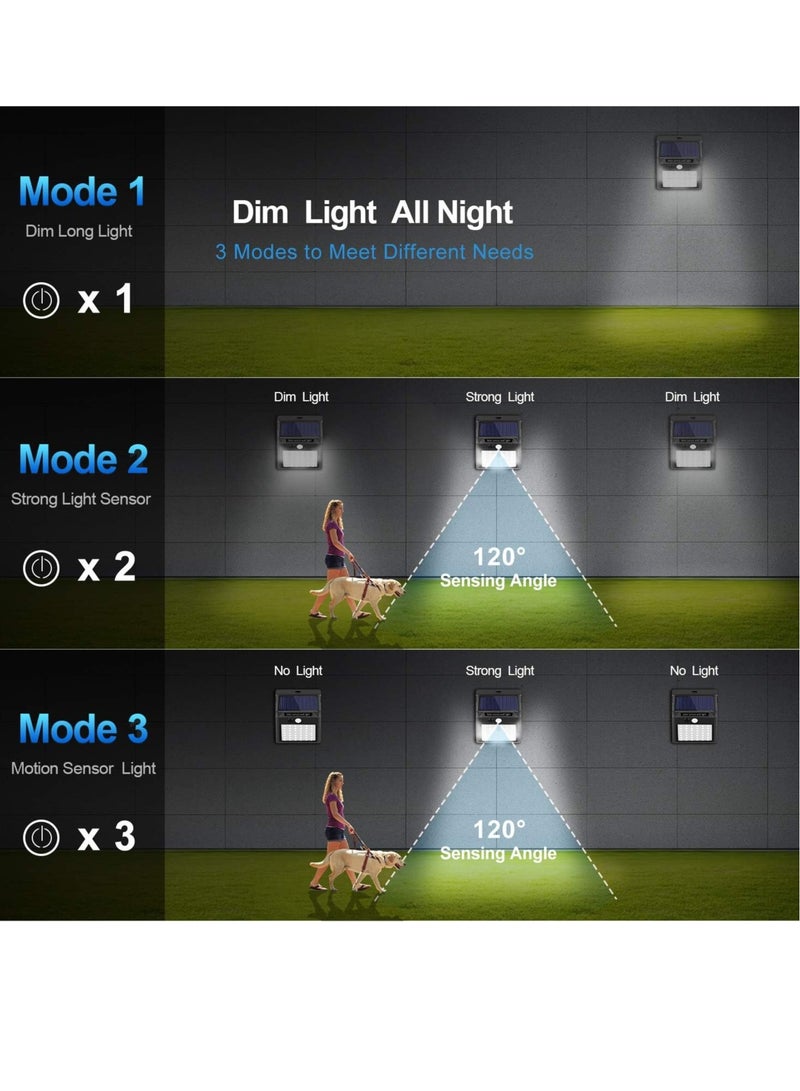 ELTERAZONE Wireless IP 65 Waterproof 42 LED Solar Lights - Pack of 10/3 Working Mode - Image 3