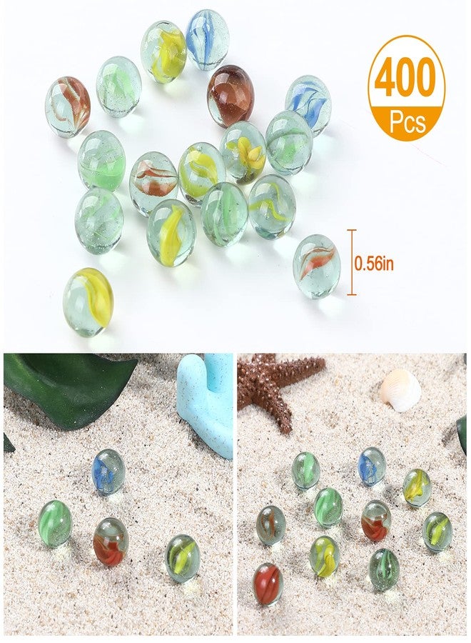 CHUKEMAOYI 400 pcs Color Mixing Glass Marbles ,9/16 inch Bulk for Kids Marble Games,DIY and Home Decoration - Image 2
