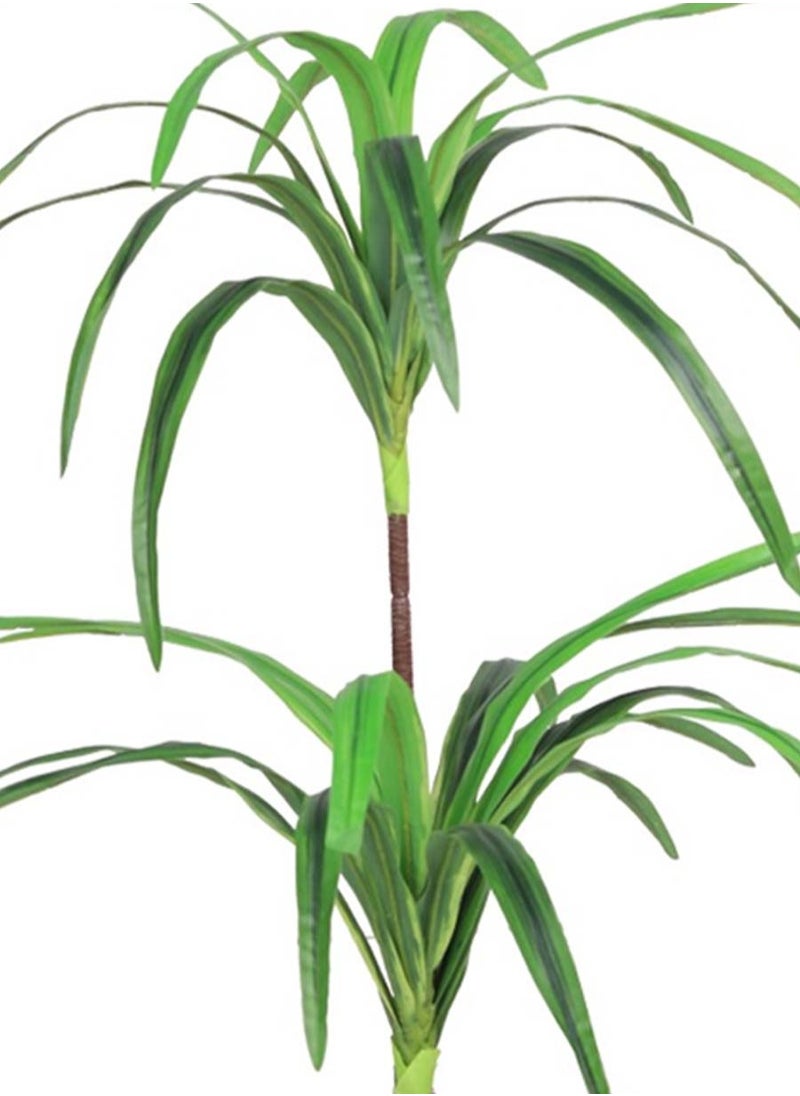 co arma An artificial tree simulating a natural tree with branches of multiple leaves and sizes and a black pot, 80 cm  - Image 2