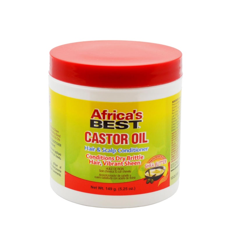 Africa's Best Castor Oil Hair & Scalp Conditioner, Lightweight Formula, Conditions and Moisturizes Scalp, Fortifies your Hair, For All Hair Types & Styles, 5.25oz - Image 1