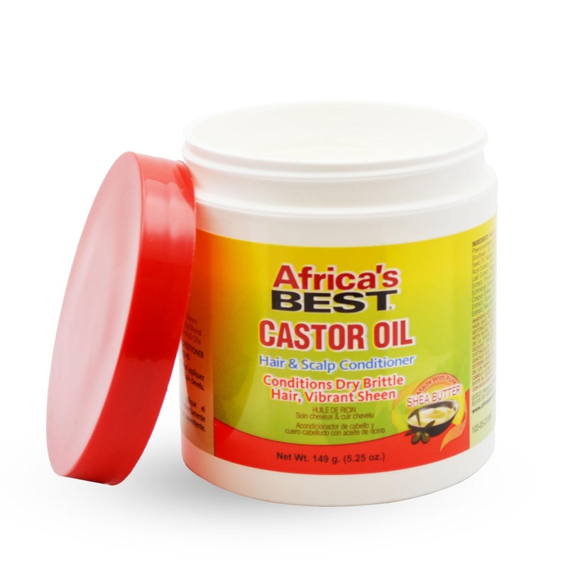 Africa's Best Castor Oil Hair & Scalp Conditioner, Lightweight Formula, Conditions and Moisturizes Scalp, Fortifies your Hair, For All Hair Types & Styles, 5.25oz - Image 4