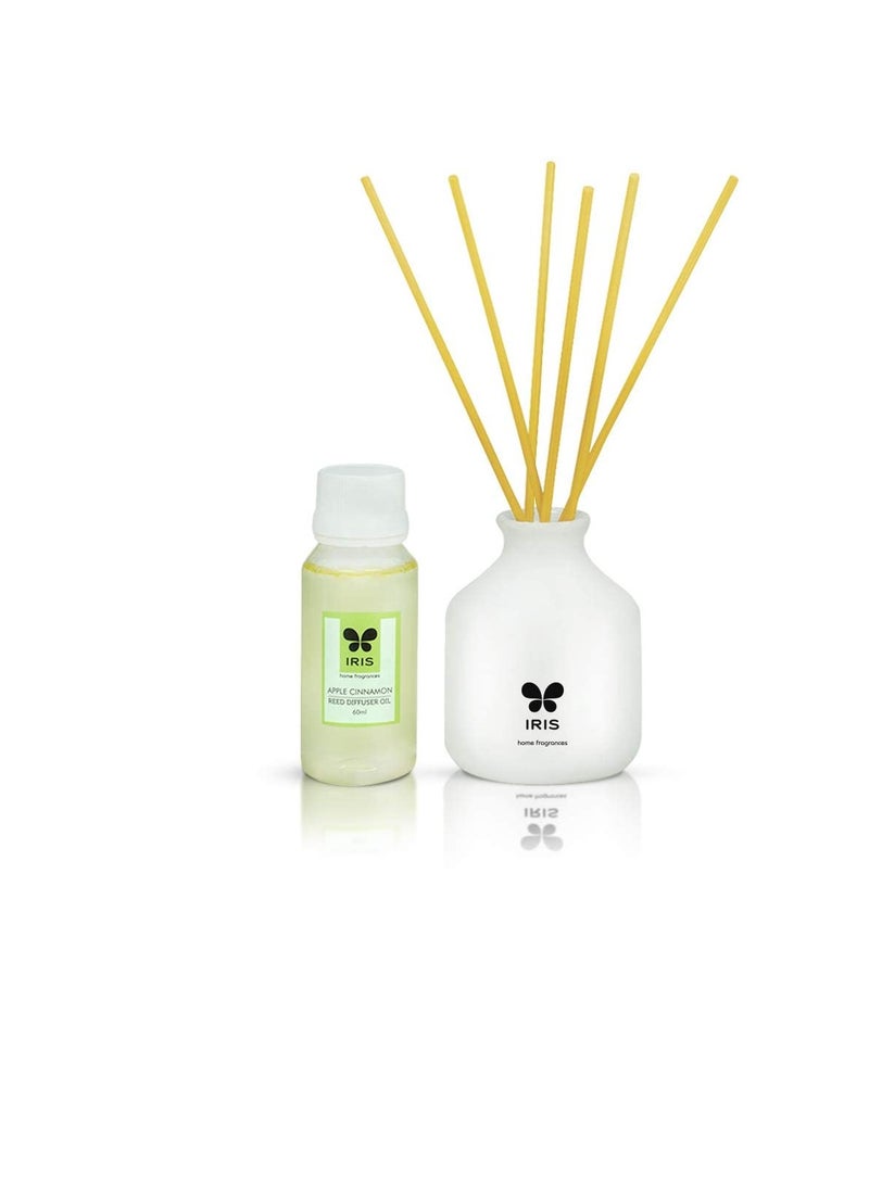IRIS - IRIS Ceramic Reed Diffuser Apple Cinnamon Home Fragrances 60Ml - Image 1