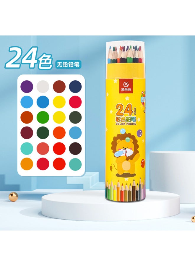 HELPS Barrel Color Lead Set Student Painting Color Pencil 12 Color 24 Color 36 Color Painting Color Pencil For Children - Image 1