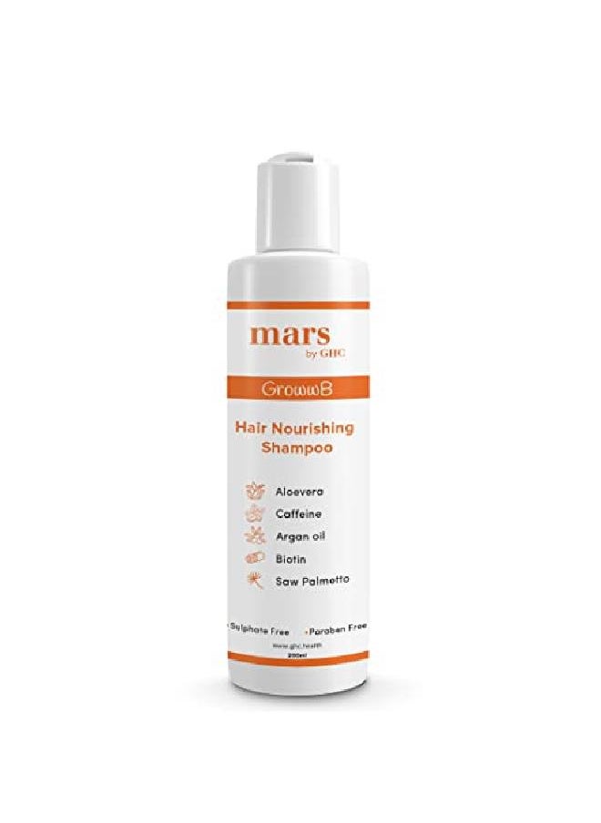 mars by GHC - Anti Hair Fall Hair Shampoo Prevents Hairfall & Promotes Stronger Hair Growth Powered With Aloe Vera Argan Oil & Caffeine | Paraben SLS & Sulphate Free (200 ml Pack of 1) - Image 1