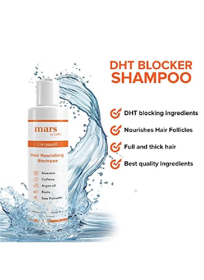 mars by GHC - Anti Hair Fall Hair Shampoo Prevents Hairfall & Promotes Stronger Hair Growth Powered With Aloe Vera Argan Oil & Caffeine | Paraben SLS & Sulphate Free (200 ml Pack of 1) - Image 1
