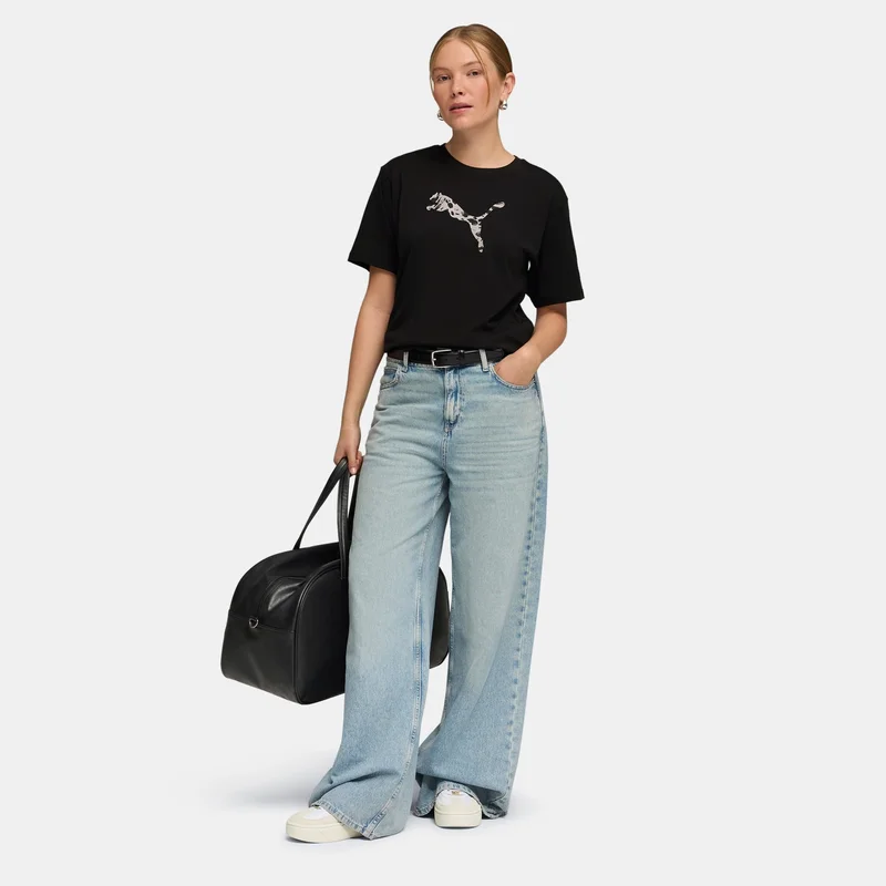 PUMA Black Women's Essentials Graphic Animal T-Shirt for Women | Best Price UAE