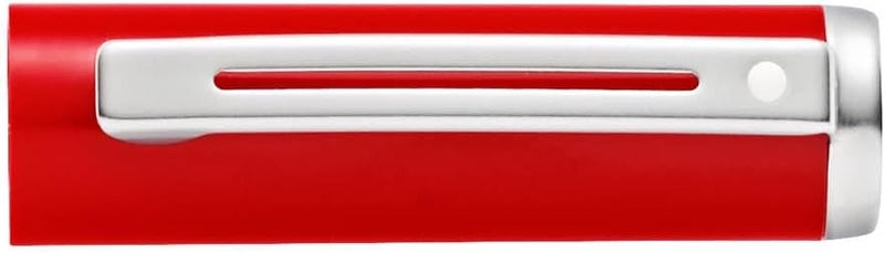 SHEAFFER قلم حبر سائل شيفر بوب لامع باللون الأحمر مع تفاصيل كروم ولقمة متوسطة - Image 5