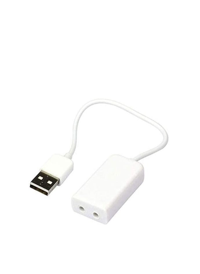 ماركة غير محددة - محول صوت خارجي USB 2.0 بميزة الصوت الافتراضي 7.1 قناة – بطاقة صوت لأجهزة الكمبيوتر واللاب توب – يعمل مباشرة - Image 1