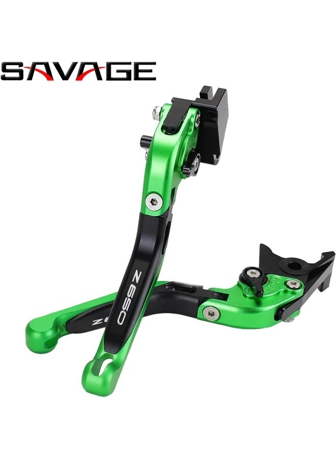 Savage Gear Adjustable Folding Extendable Brake & Clutch Levers - Black & Green - Image 2