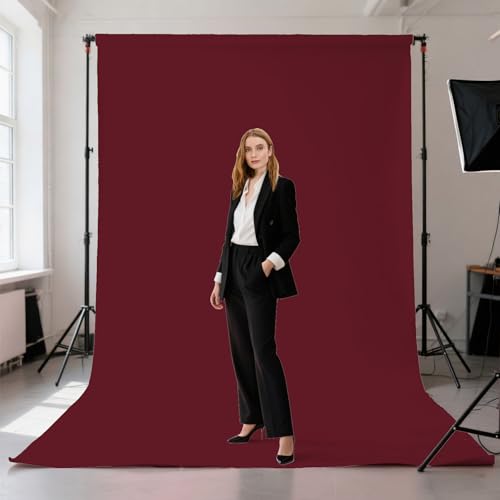 LYLYCTY 6x9FT Burgundy Red Screen Backdrop for Photography Photo Booth Wine Red Backdrop for Photoshoot Background - Image 3