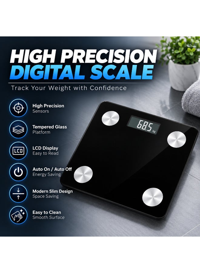 High-Precision Bluetooth Body Fat Monitor & Digital Bathroom Scale - 2019A - Image 2