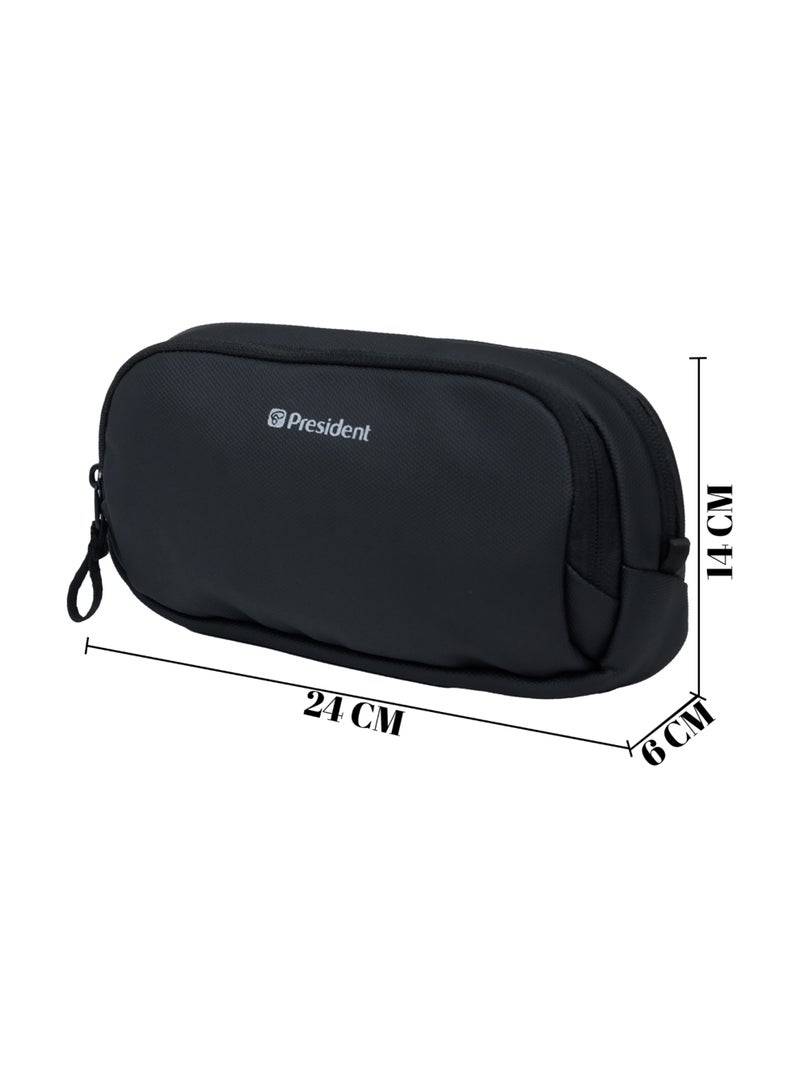 PRESIDENT Men's clutch bags are fashionable large-capacity handbags, suitable for both business and casual use ( BLACK ) HBP3067 - Image 4