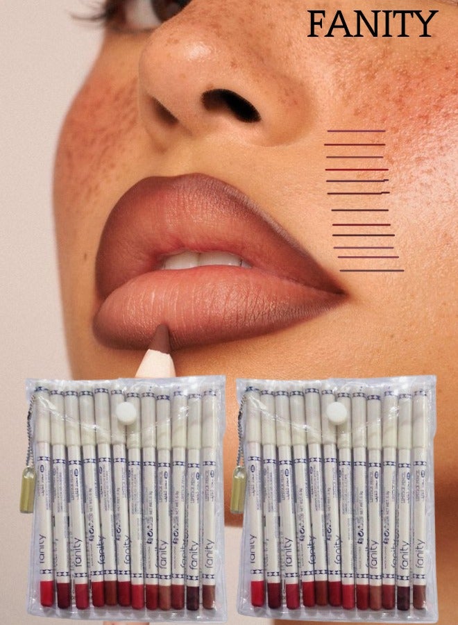 FANITY 2 Pieces Lip Liner Set Multicolour - Image 1