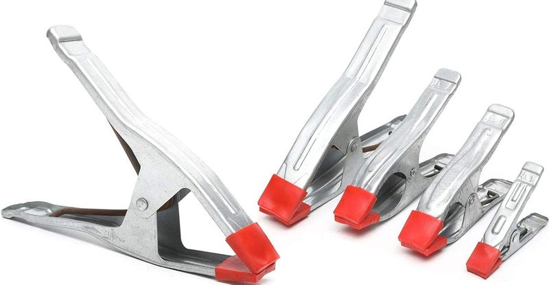 DIY Crafts CTDIYHI31567 Industrial 4 Piece Metal Spring Clamps Rubberized Strengthened Stainless Steel Made for Woodworking Camping Photo Studios - Image 4