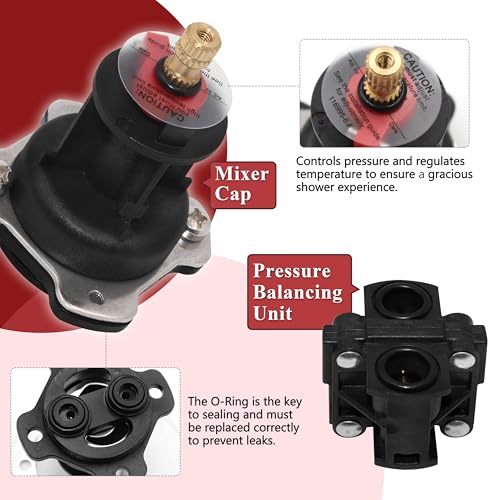 GREATUS GP76851 Mixer Cap and Pressure Balancing Unit (Shower) Parts Cartridge Compatible with Kohler, Replacement for Rite-Temp and 1/2" Shower Valve GP500520 and GP77759 Parts After Market Replacement - Image 4