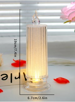 Generic 1 pcs Eid Mubarak Flameless Candles,Realistic LED Candles Lights,Battery Operated LED Tea Lights Candles,Electric Led Muslim Ramadan Candle Lights for Islamic Muslim Party Supplies  - Image 2