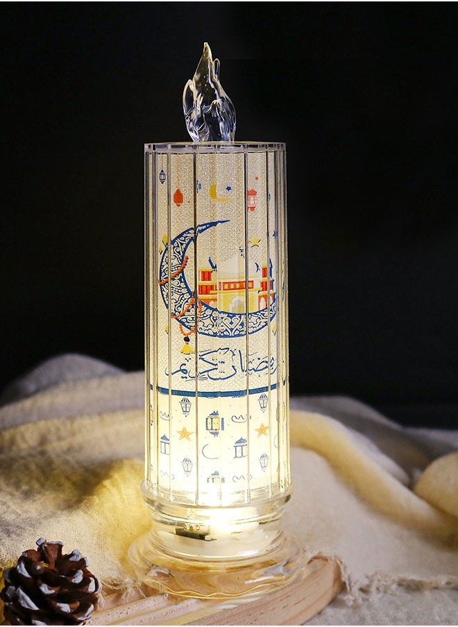 ماركة غير محددة 1 PCS عيد مبارك من شموع عديمة القلق ، أضواء شموع LED واقعية LED ، شموع مصابيح الشاي LED التي تعمل بالبطارية ، مصابيح شموع رمضان كهربائية LED لإمدادات الحزب الإسلامي الإسلامي الإسلامي  - Image 1
