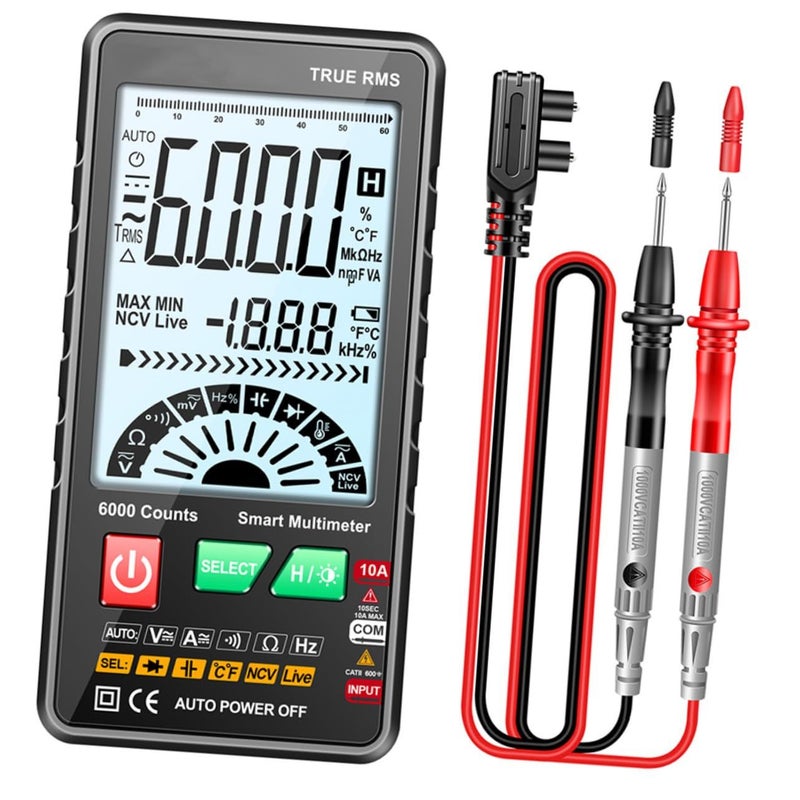 Digital Multimeter Pocket Tester AC DC Voltage Temperature Resistance Frequency Capacitance Measurement with Buzzer - Image 2