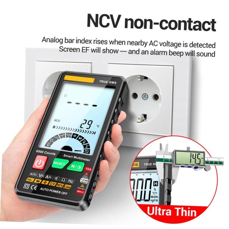Digital Multimeter Pocket Tester AC DC Voltage Temperature Resistance Frequency Capacitance Measurement with Buzzer - Image 4