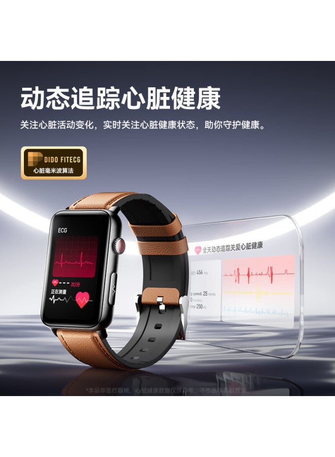 Dido R50Promax Blood Glucose And Blood Pressure Monitoring Smart Watch For Men And Women, Home Blood Glucose Meter, Non-Invasive Wrist Ecg Blood Pressure Recorder, Health Monitoring Smart Watch - Image 5