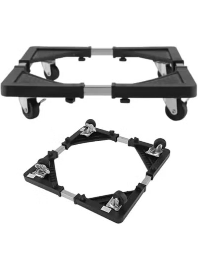 Adjustable Mobile Appliance Stand – Heavy-Duty Base with Wheels for Washing Machine & Refrigerator – Easy to Move, Space-Saving, Supports up to 138kg - Image 1