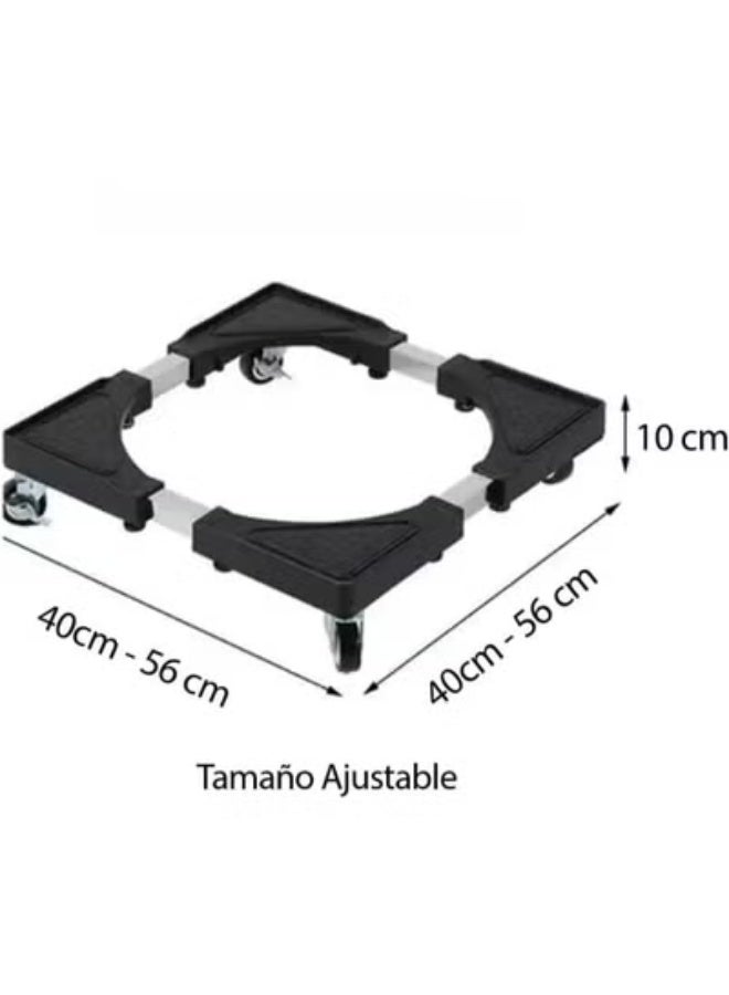 Adjustable Mobile Appliance Stand – Heavy-Duty Base with Wheels for Washing Machine & Refrigerator – Easy to Move, Space-Saving, Supports up to 138kg - Image 3