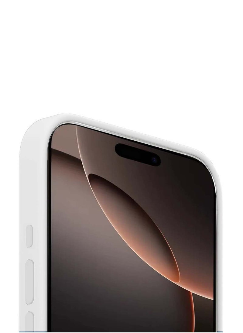 ELTRAZONE Apple iPhone 16 Pro 2024 Premium Soft Liquid Silicone Case Cover – White – Ultra-Slim Shockproof Protective Case with Microfiber Lining, Matte Anti-Fingerprint Finish, MagSafe & Wireless Charging Compatible - Image 4