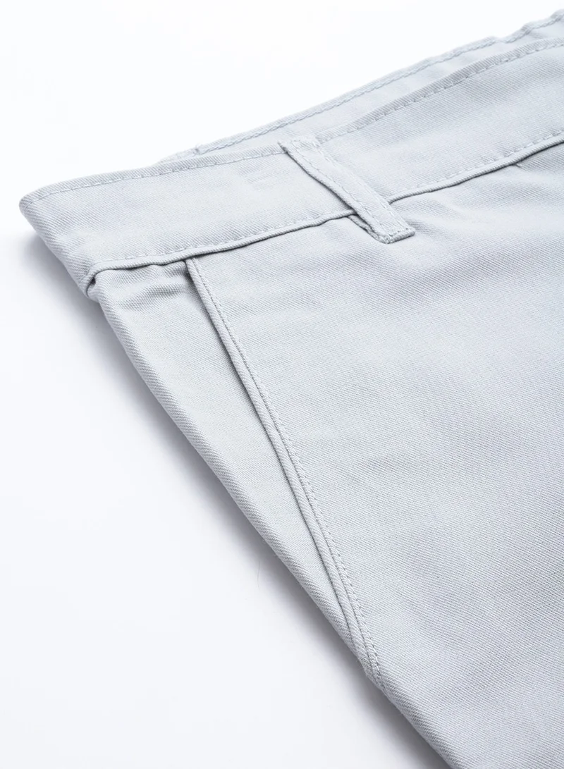 Hubberholme Sky Blue Slim Fit Cargo Trousers for Men