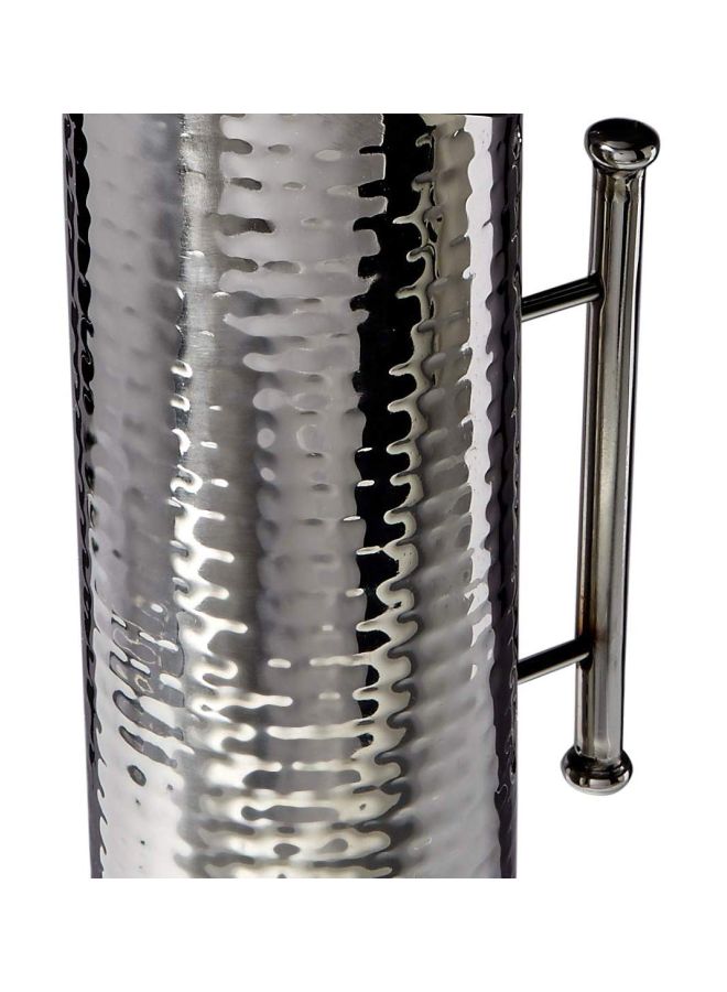 Elegance Hammered Stainless Steel Pitcher, 60-Ounce, Silver - Image 1