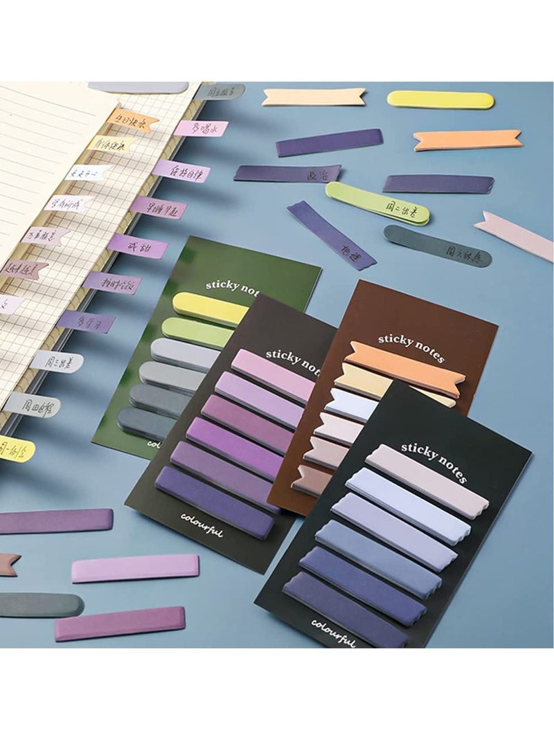 Gradient Color Sticky Index Tabs, 480 Pieces Writable Tab Flags for Page or Book Markers, Morandi Strip, Reading Notes, Classify Files (green) - Image 4