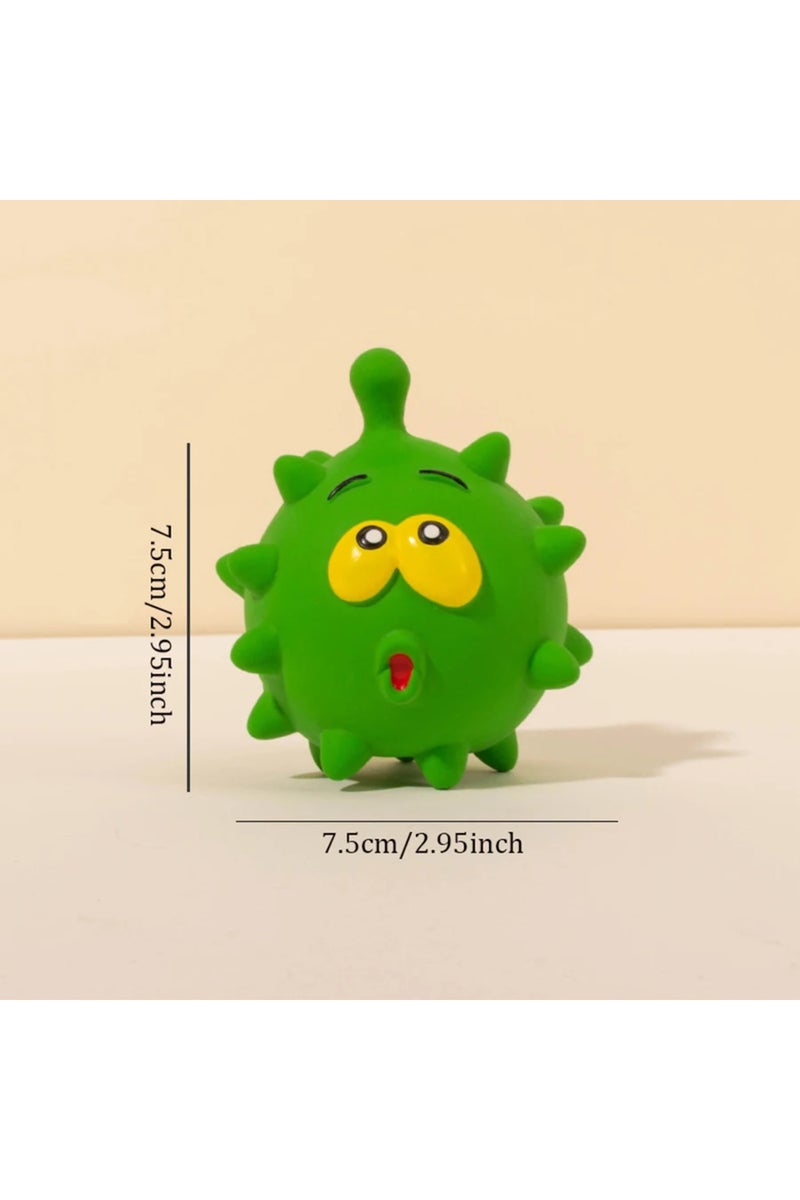 erorex green G4573D 1pc Cute Squeaky Pet Dog Interactive Chew Toy Puppy Bite Resistant Thorn Tooth Cleaning