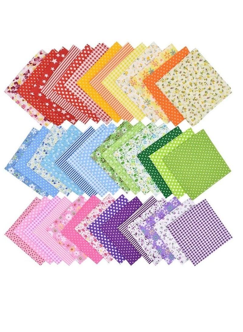 42pcs 10 "x10" مربعات قماش القطن خياطة اللحف بتصميم متعدد الألوان مسبقًا من النسيج الحرفي الأزهار المطبوعة لخلاص الخياطة DIY خياطة خياطة خياطة خياطة خياطة خياطة مرقفة (أحمر/وردي/أصفر/أخضر/أزرق/أرجواني)  - Image 1