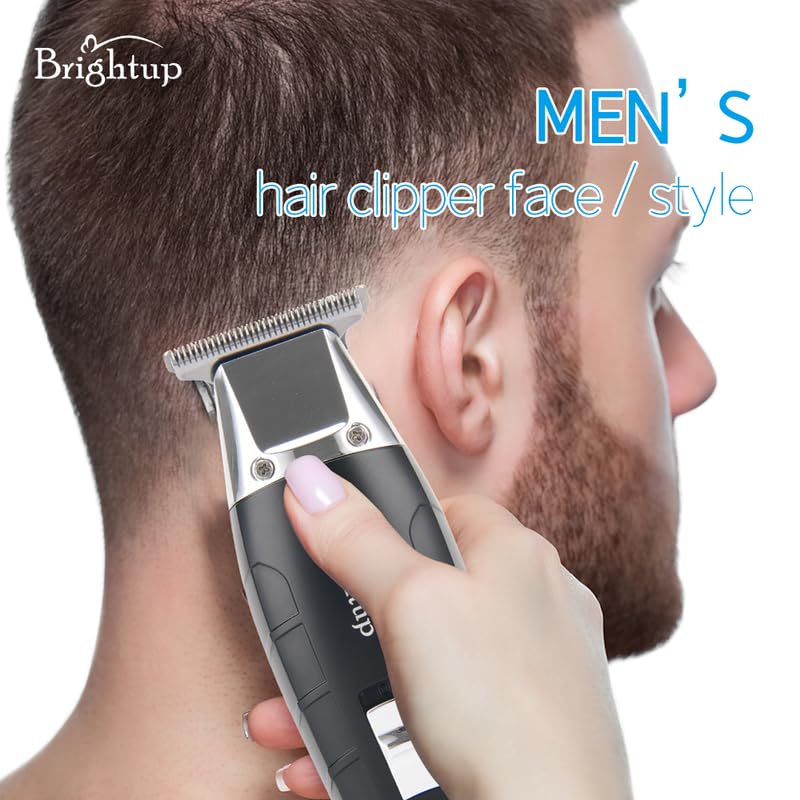 Brightup Beard Trimmer for Men, Cordless Rechargeable Hair Clipper with USB Fast Charging, Skin Protect Grooming Kit, 90 Min Runtime, Professional Trimmer with Charging Indicator (Black, 2666) - Image 3