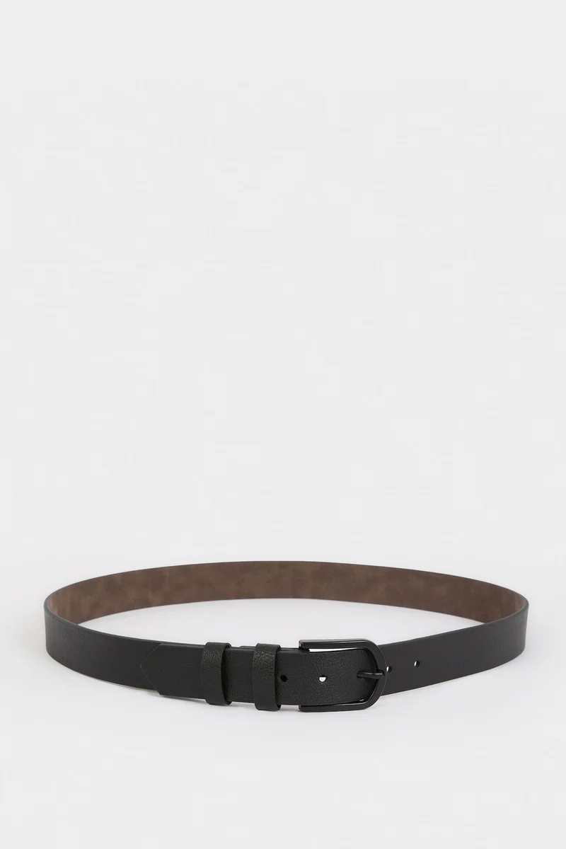 Defacto  Man Oval Buckle Faux Leather Denim Belt for Men | Best Price UAE