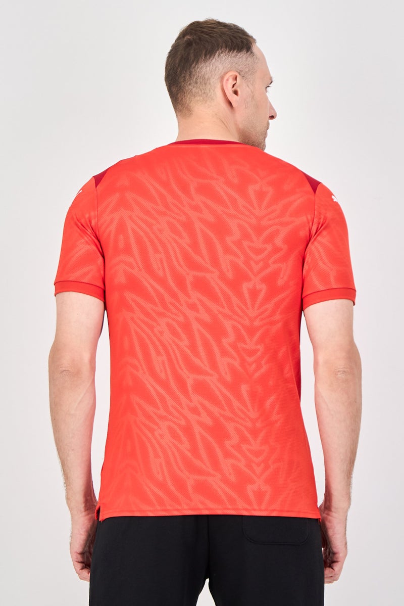 PUMA Men Sportswear Fit Short Sleeve Training Jersey, Red - Image 3