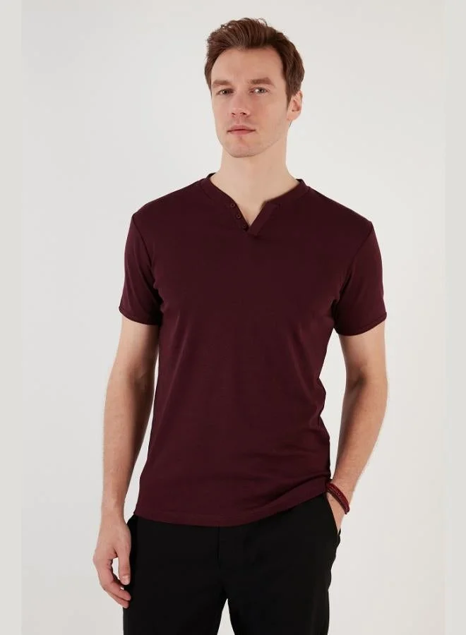 Buratti  Buratti Cotton Button Detailed Slim Fit V-Neck 3-Pack T-Shirt Men's T-SHIRT 5902122S3 for Men | Best Price UAE