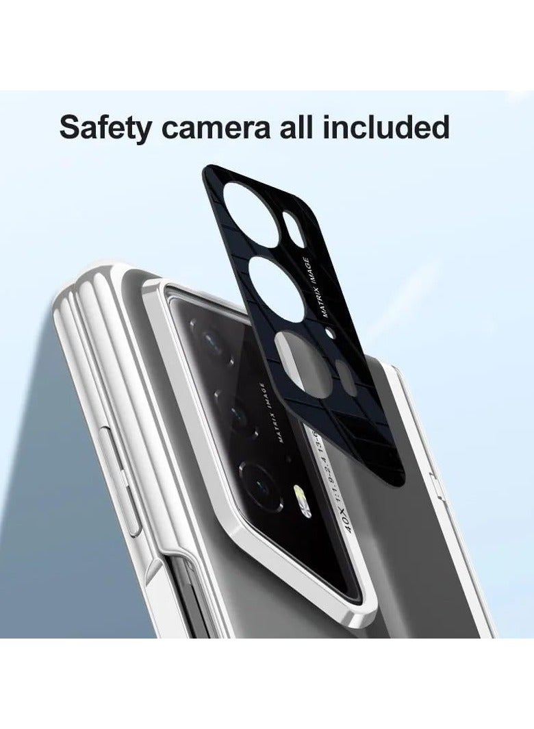 general Case Compatible with Honor Magic V2 RSR Porsche Design, Clear Transparent Case with Privacy Screen Protector and Kickstand, Spring Hinge All-inclusive Camera Protection Cover - Image 3