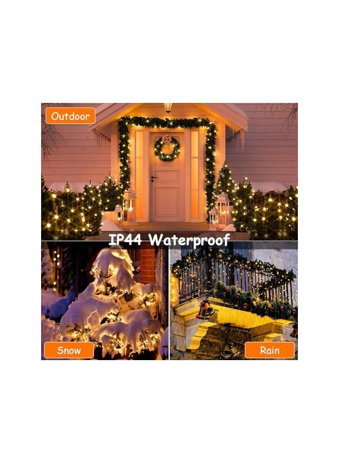 The Bros 25م 250 ضوء LED دافئ أبيض لعيد الميلاد، داخلي/خارجي، LED، مثالي لتزيين عيد الميلاد والزفاف - Image 4