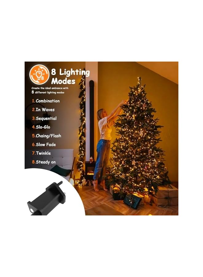 The Bros 25م 250 ضوء LED دافئ أبيض لعيد الميلاد، داخلي/خارجي، LED، مثالي لتزيين عيد الميلاد والزفاف - Image 5