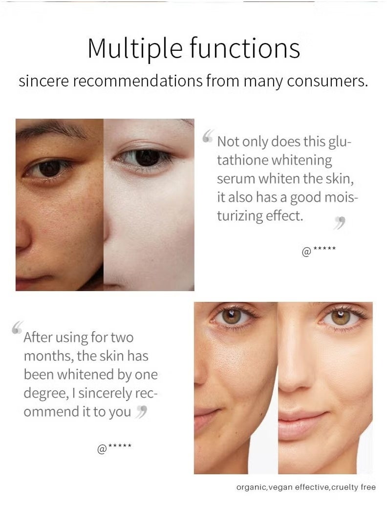 Lanthome Glutathione Face Serum Hydrating Moisturizing Brightening Skin Reduces Fine Lines & Wrinkles,Heals, and Repairs Skin for Day and Night Use - Image 4