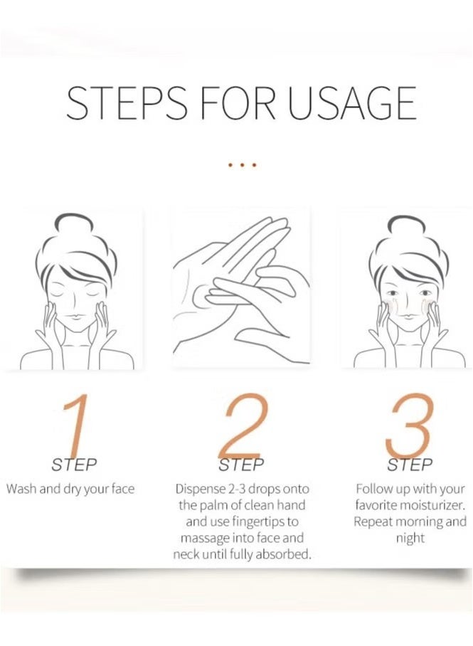 Lanthome Glutathione Face Serum Hydrating Moisturizing Brightening Skin Reduces Fine Lines & Wrinkles,Heals, and Repairs Skin for Day and Night Use - Image 3