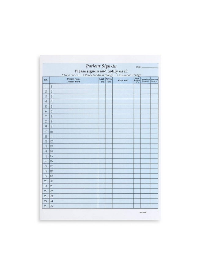 Blue Summit Supplies Blue Summit Supplies 25 Patient Sign in Forms, Carbonless 3 Part Forms with Peel Away Adhesive Labels, HIPAA Compliant for Privacy in Doctor, Medical, Dental Office, Blue, 25 Pack  - Image 3