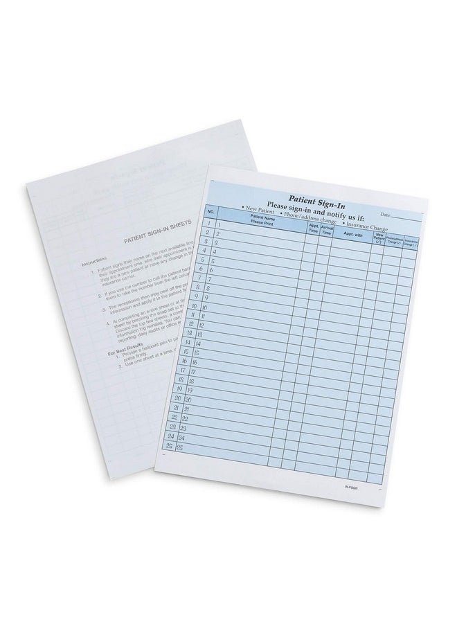 Blue Summit Supplies Blue Summit Supplies 25 Patient Sign in Forms, Carbonless 3 Part Forms with Peel Away Adhesive Labels, HIPAA Compliant for Privacy in Doctor, Medical, Dental Office, Blue, 25 Pack  - Image 4