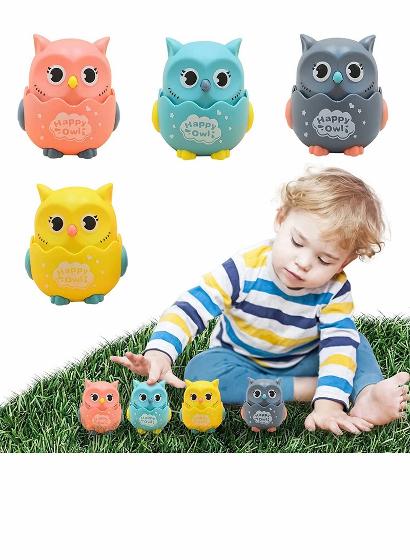 KASTWAVE Toy Cars, Press and Go Toy Car, Owl Toy, Baby Car Toys, for 1 2 3-Year-Old Boys Birthday Gift Toy Animal Car - Image 1